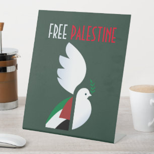 Free Palestine Pedestal Sign