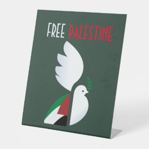 Free Palestine Pedestal Sign