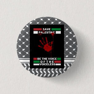 Free Palestine Pin Button in Palestine Flag Theme