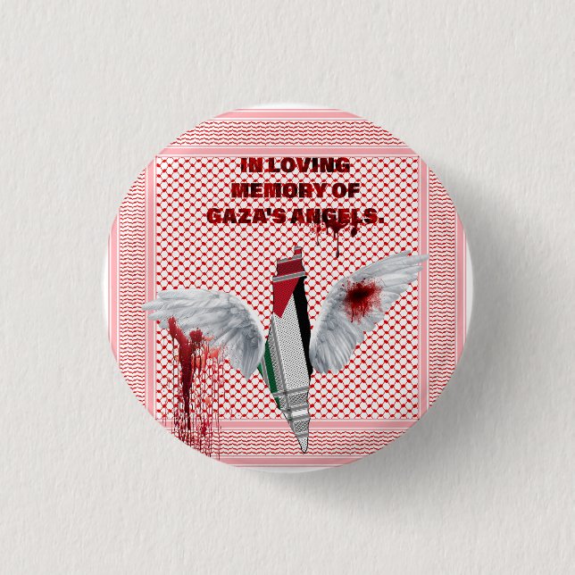 Free Palestine Pin, Palestinian Scarf Theme  3 Cm Round Badge (Front)