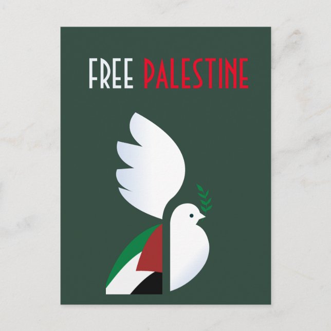 Free Palestine Postcard – Human Rights Awareness  (Front)