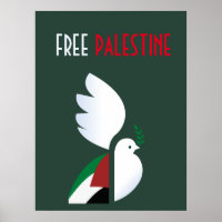 Free Palestine Poster – Political Protest Art