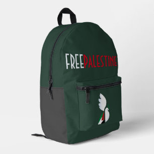 Free Palestine Printed Backpack