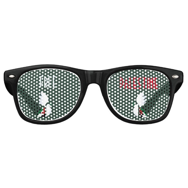Free Palestine Retro Sunglasses – Bold Statement (Front)