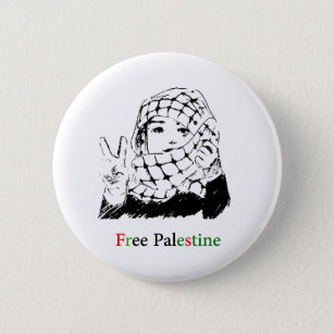 Free Palestine rounded buttom 6 Cm Round Badge