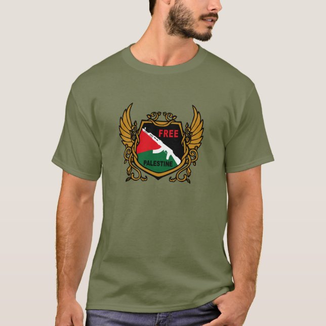 Free Palestine Shield T-Shirt (Front)