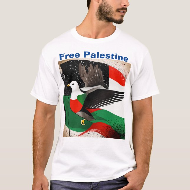 Free Palestine slogan T-shirt  (Front)