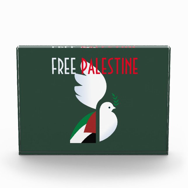 Free Palestine Solidarity Photo Block – Patriotic  (Front)