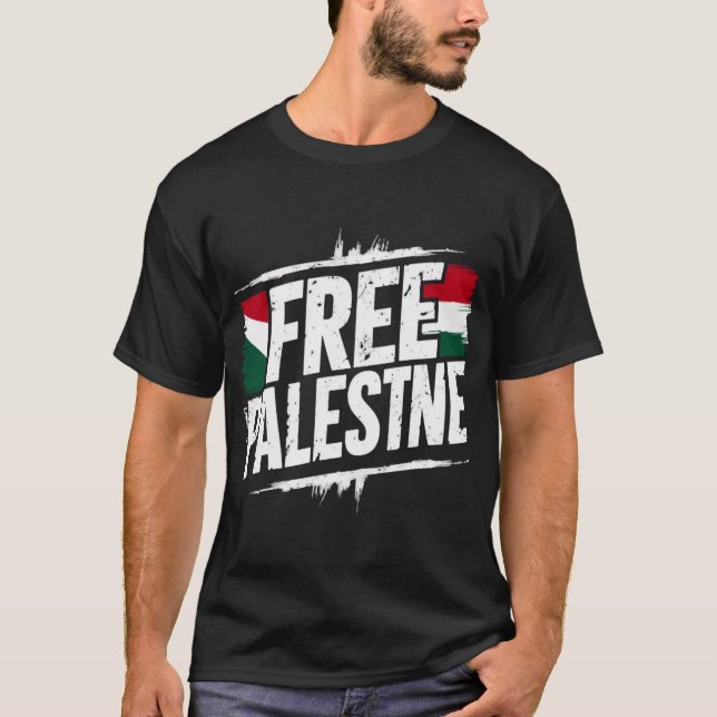 Free Palestine Solidarity T-Shirt (Front)