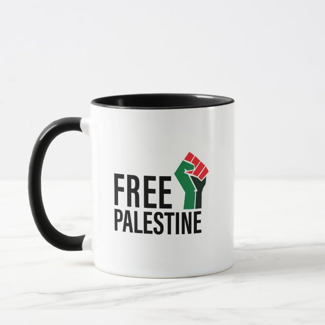  Free Palestine, Solidarity with Palestine Mug (Left)