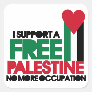 Free Palestine Square Sticker