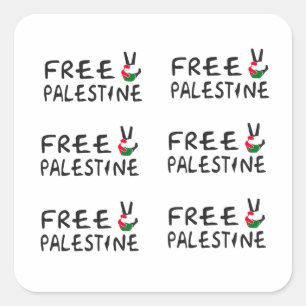 Free Palestine Square Sticker