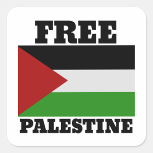 Free palestine square sticker