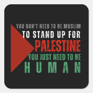 FREE PALESTINE SQUARE STICKER
