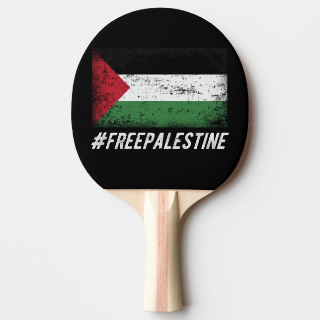 Free Palestine Stand with Palestine Ping Pong Paddle (Front)
