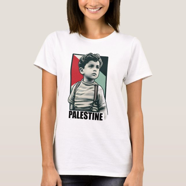 Free Palestine, Support Palestine, Free Gaza T-Shirt (Front)