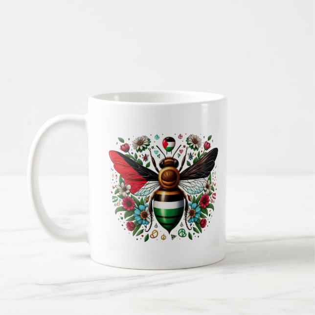 FREE PALESTINE T-shirt Coffee Mug (Left)