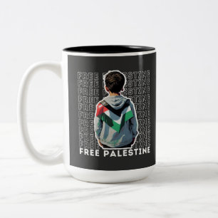 FREE PALESTINE Two-Tone COFFEE MUG