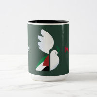 Free Palestine Two-Tone Coffee Mug – Pro-Palestine