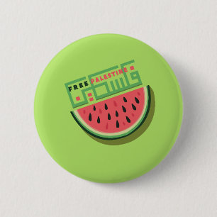 FREE PALESTINE WATERMELON 6 CM ROUND BADGE