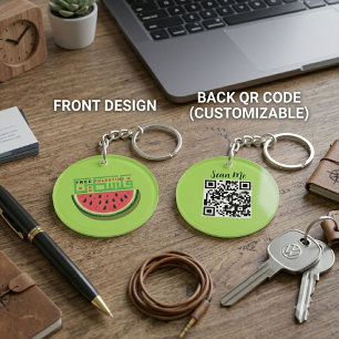 FREE PALESTINE WATERMELON Customised Qr Code Key Ring