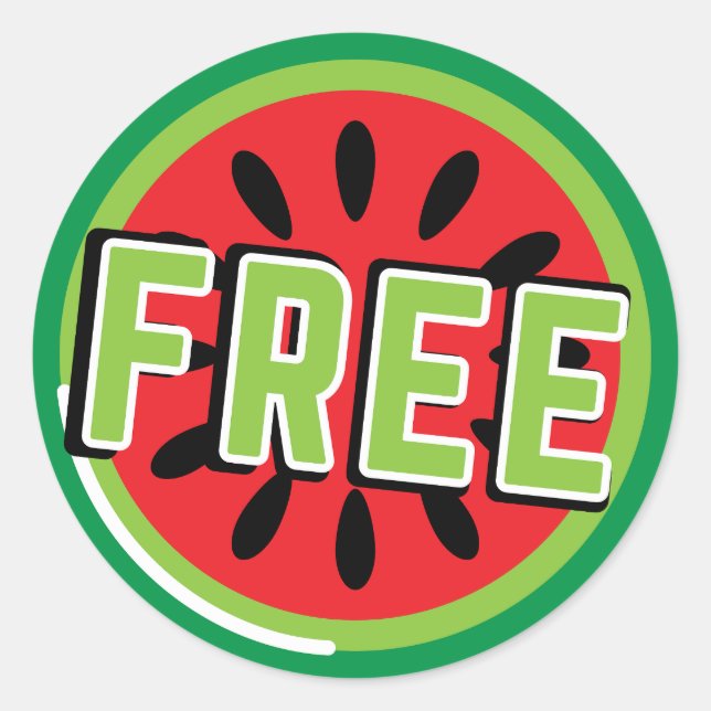 Free Palestine watermelon- Freedom for Palestinian Classic Round Sticker (Front)