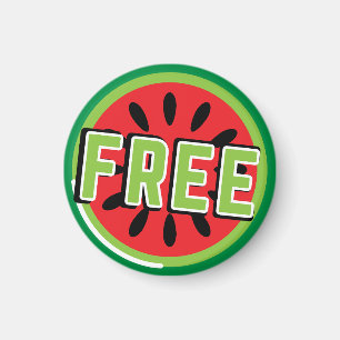 Free Palestine watermelon- Freedom for Palestinian Magnet