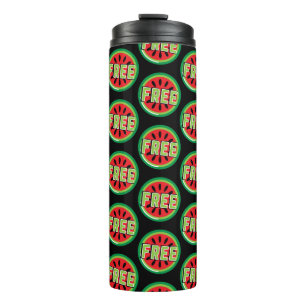 Free Palestine watermelon- Freedom for Palestinian Thermal Tumbler
