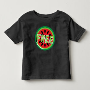 Free Palestine watermelon- Freedom for Palestinian Toddler T-Shirt