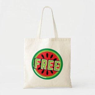 Free Palestine watermelon- Freedom for Palestinian Tote Bag