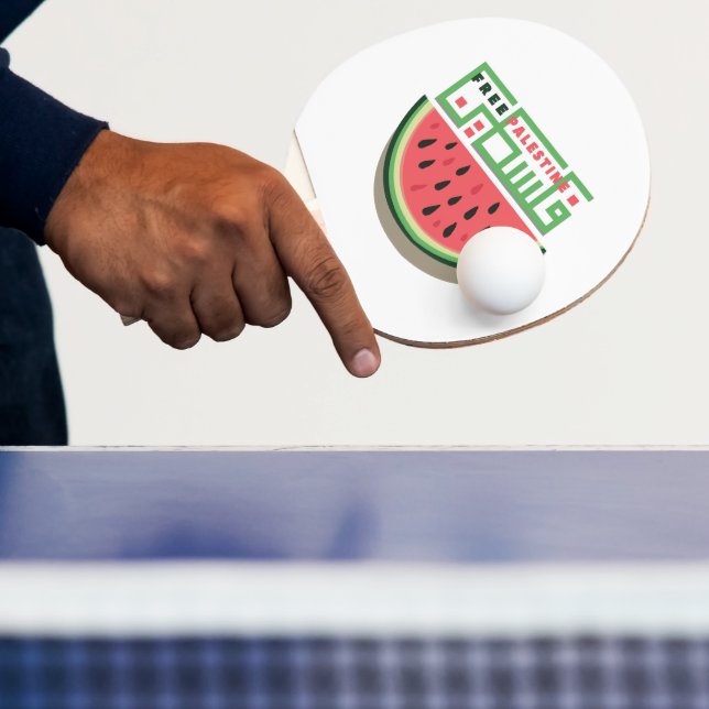 FREE PALESTINE WATERMELON PING PONG PADDLE (Insitu)