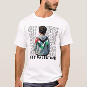 FREE PALESTINE white t-shirt for man