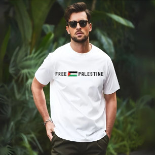 FREE PALESTINE white t-shirt for man