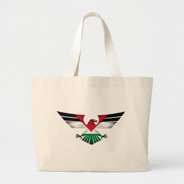 FREE PALESTINE - WINGS OF FREEDOM LARGE TOTE BAG (Front)