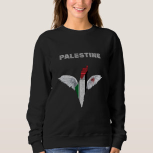 Free Palestine Women Sweatshirt Palestinian Flag