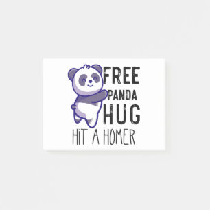 Free Panda Hugs Hit A Homer Panda Lovers Gifts Post-it Notes