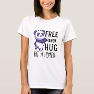 Free Panda Hugs Hit A Homer Panda Lovers Gifts T-Shirt