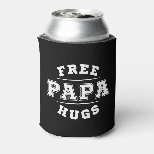 Free Papa Hugs Can Cooler (Can Back)