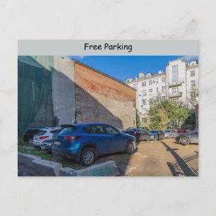 Free parking postcard