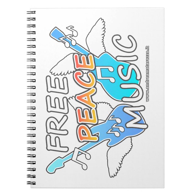 Free Peace Music   Notebook (Front)