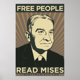 Free People Read Mises Poster