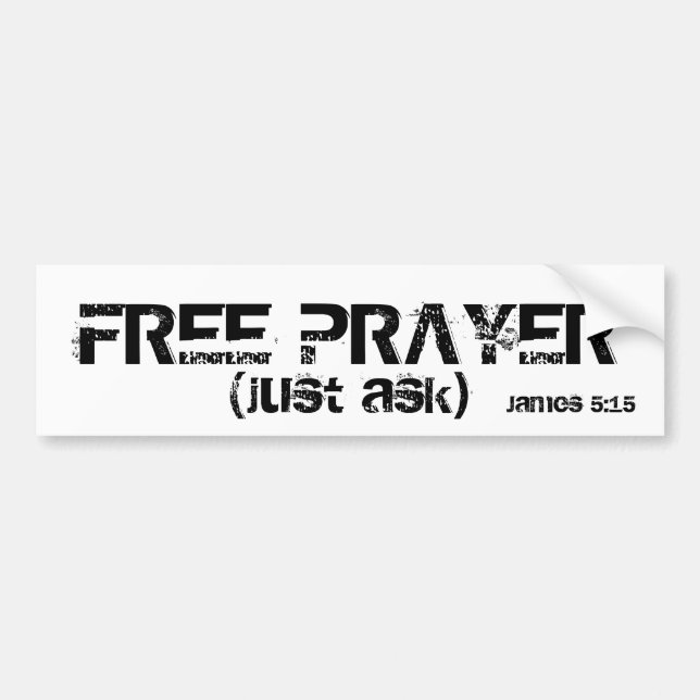 FREE PRAYER bumber basic Bumper Sticker (Front)