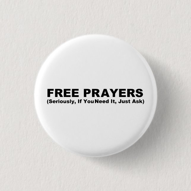 Free Prayers Button (Front)