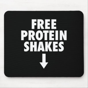 Free Protein Shakes Funny Adult Humour Novelty Bod Mouse Mat