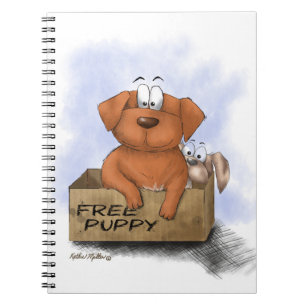 Free Puppy Cartoon Plus 1 Notebook