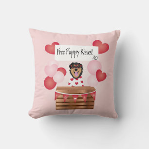 Free Puppy Kisses Valentine Dog Cushion