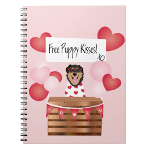Free Puppy Kisses Valentine Dog Notebook