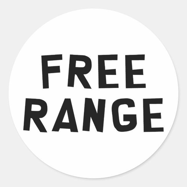 Free Range Classic Round Sticker (Front)