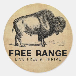 Free Range Classic Round Sticker