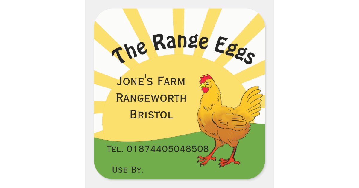 free range egg box Label farm shop | Zazzle.co.uk